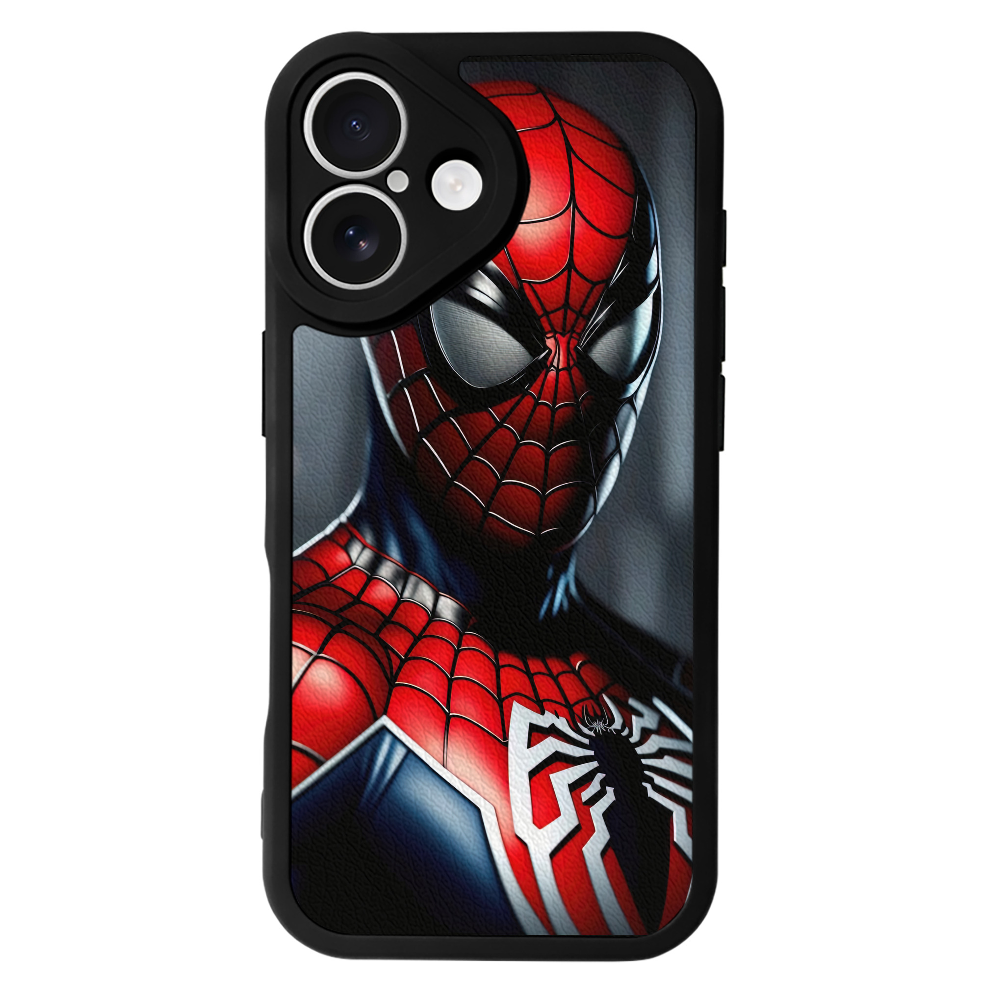 Spider Man スパイダーマン 【iPhone 16シリーズ対応】シリコンスマホケース（レザー調） 材質：シリコン